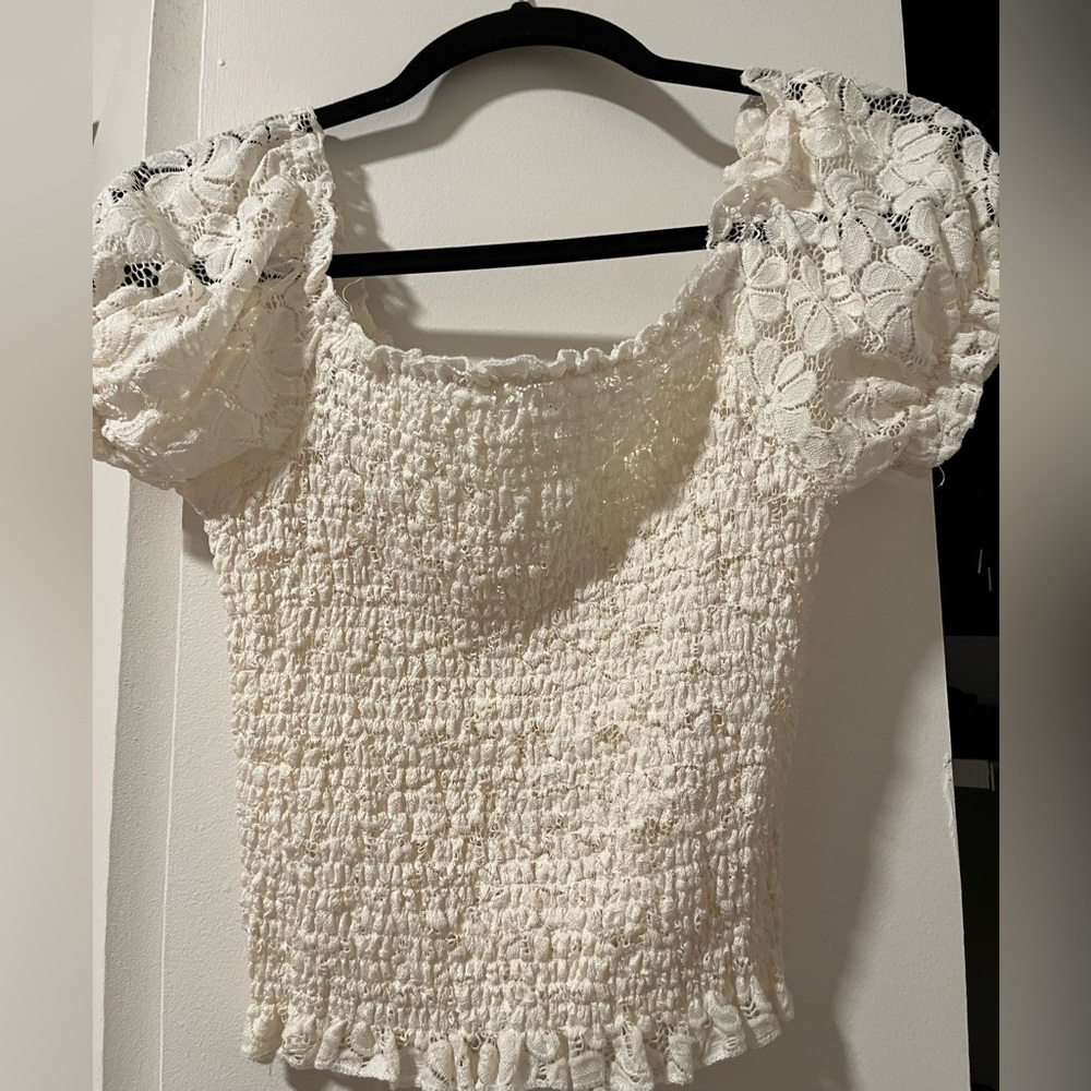 White off the shoulder blouse